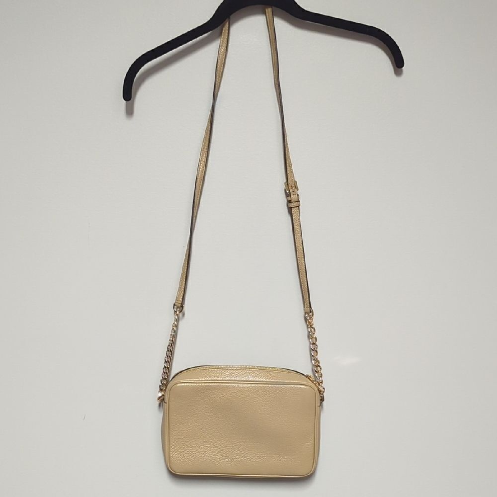 Michael Kors Camel And Gold Crossbody Bag with Adjustable Strap - Picture 4 of 6